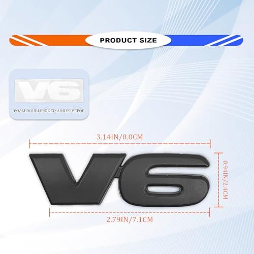 【並行輸入品】Universal v6 Decal Blackout Emblem Sticker, 3D Raised ABS Badgeの画像