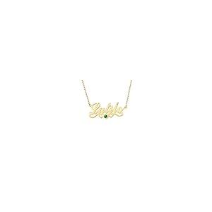 【並行輸入品】Solid 14K Gold Name Plate Necklaces for Women,10K 18K Personalizの画像