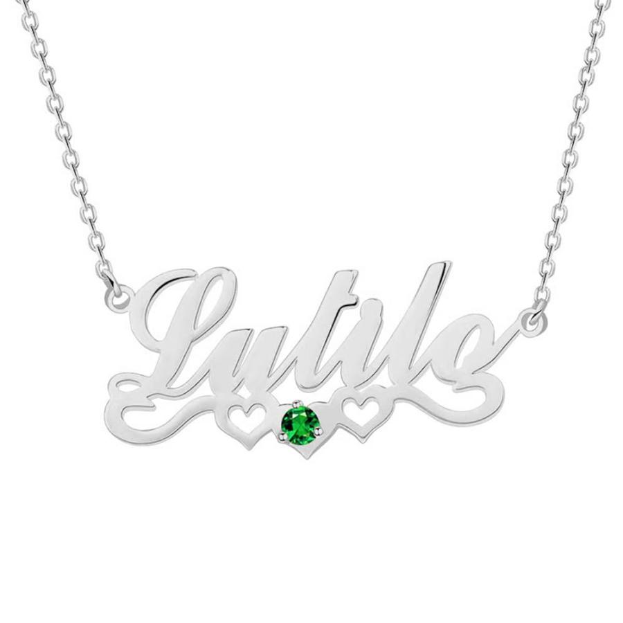 【並行輸入品】Solid 14K Gold Name Plate Necklaces for Women,10K 18K Personalizの画像