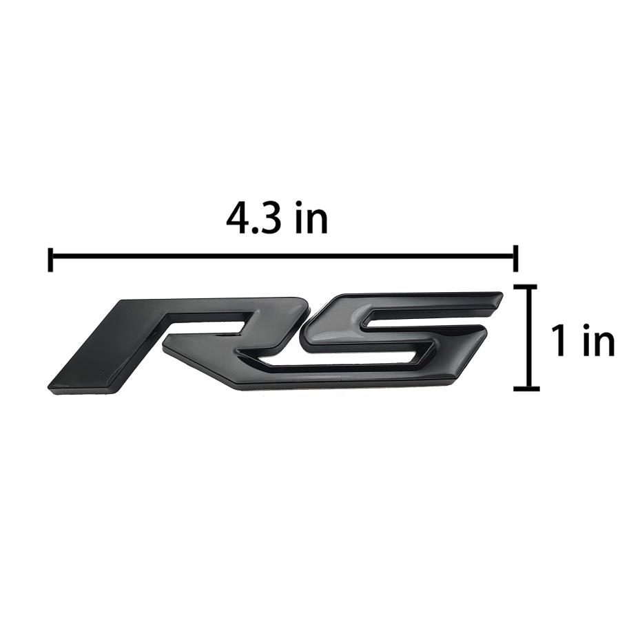 【並行輸入品】1Pcs New cab RS Emblem Letters Decal Sticker 3D Logo Badge (Blacの画像