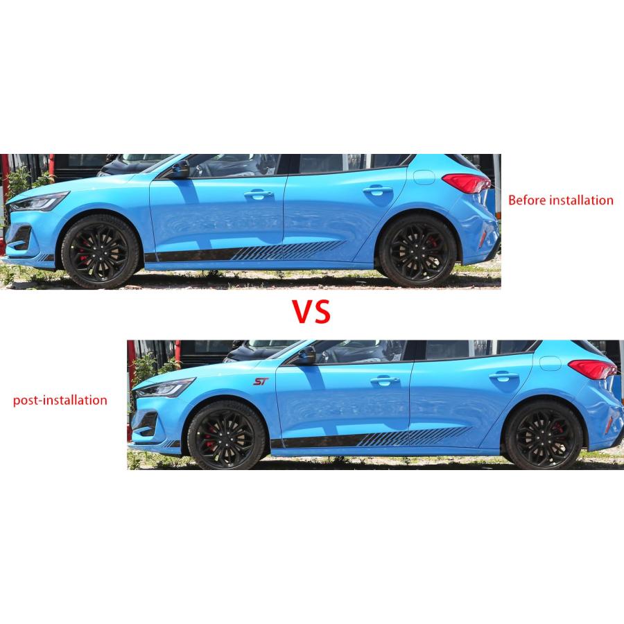 【並行輸入品】STカーエンブレム 3Dレーシングデカール スポーツターボバッジ 交換用 Focus Fiesta Edge用 1個 (レッドブラの画像