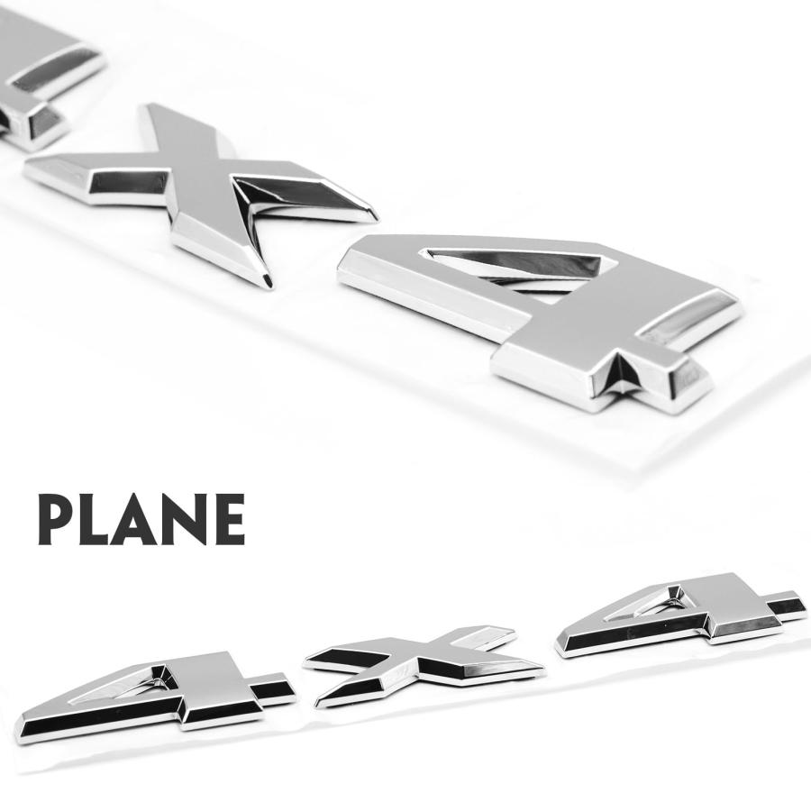 【並行輸入品】VIVFAN 2PCS Chrome 4X4 Black Metal Emblem Sticker Badge Decal Feの画像