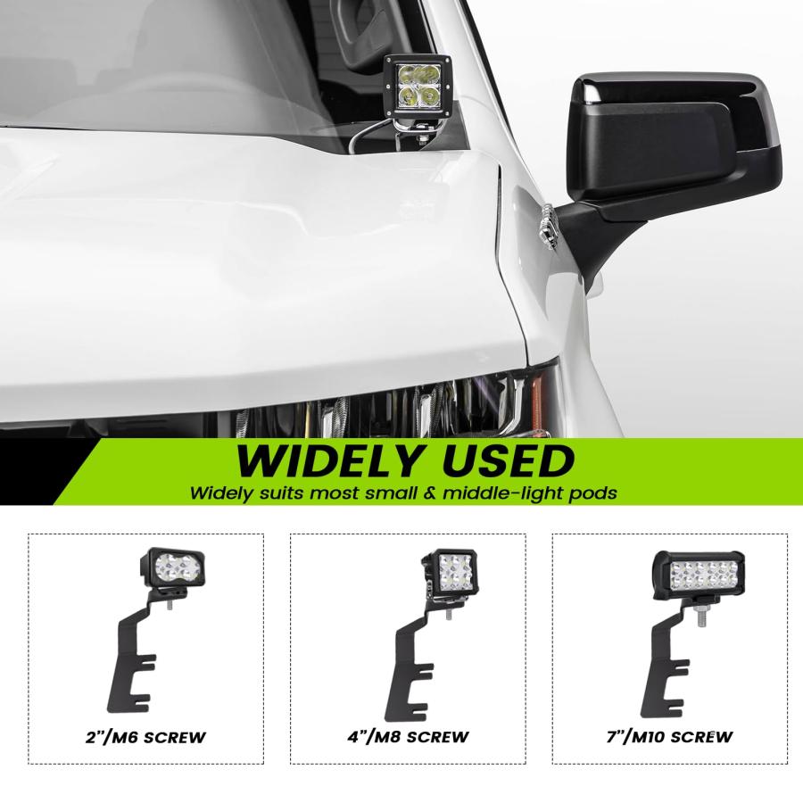 【並行輸入品】KANGIKX Ditch LED Light Brackets Hood Hinges Mount Brackets Kit