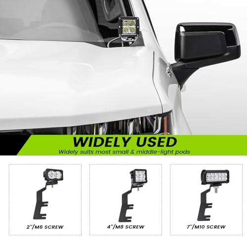 【並行輸入品】KANGIKX Ditch LED Light Brackets Hood Hinges Mount Brackets Kit