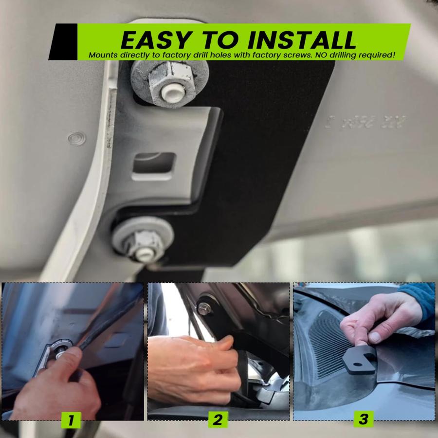 【並行輸入品】KANGIKX Ditch LED Light Brackets Hood Hinges Mount Brackets Kit