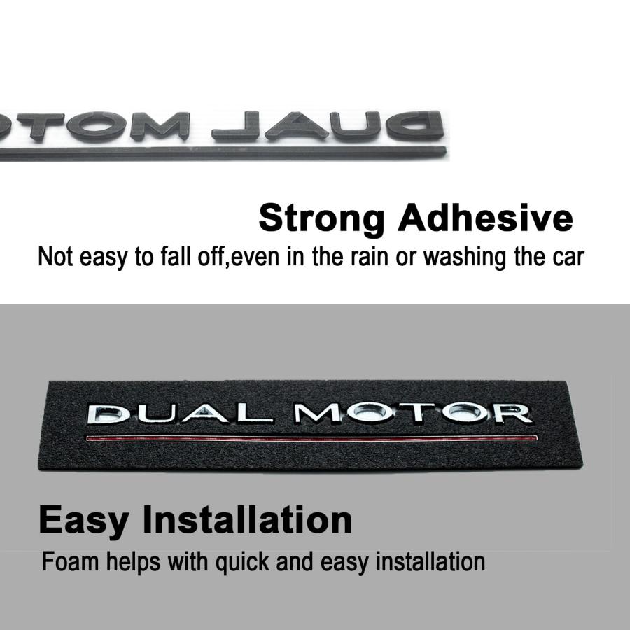 【並行輸入品】AREEYILS Model 3 Y DUALMOTOR Badge 3D Car Rear Trunk Emblem Sticの画像