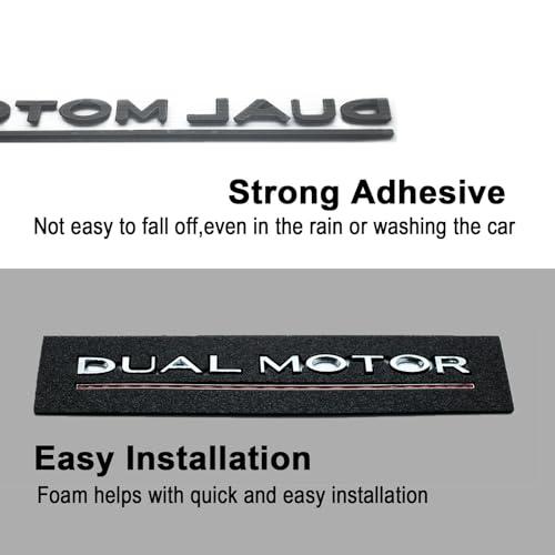 【並行輸入品】AREEYILS Model 3 Y DUALMOTOR Badge 3D Car Rear Trunk Emblem Sticの画像