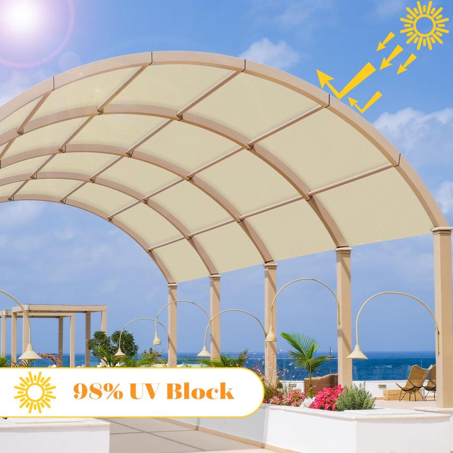 【並行輸入品】Awnpro 17' x 19' Sun Shade Sail Straight Edge Sun Shade Canopy wの画像