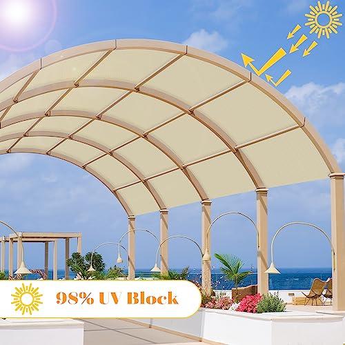 【並行輸入品】Awnpro 17' x 19' Sun Shade Sail Straight Edge Sun Shade Canopy wの画像