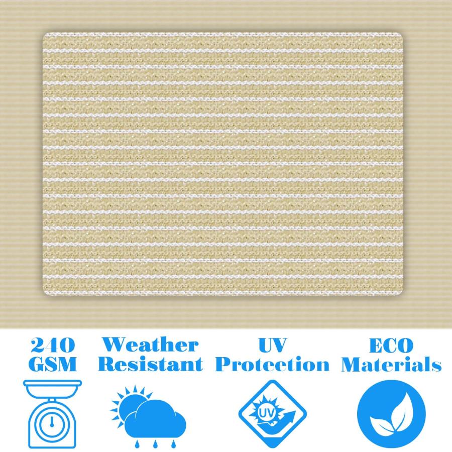 【並行輸入品】Awnpro 17' x 19' Sun Shade Sail Straight Edge Sun Shade Canopy wの画像