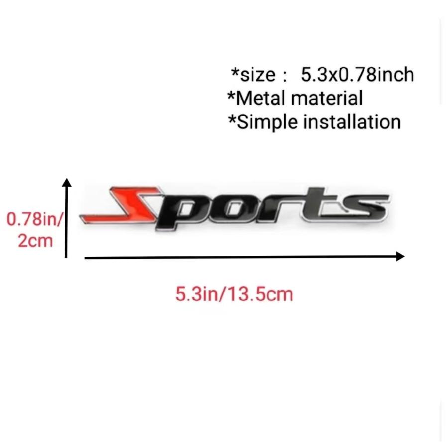 【並行輸入品】Yandier 2pcs 3D Metal Sports Emblem Logo Stickers Decal car Doorの画像
