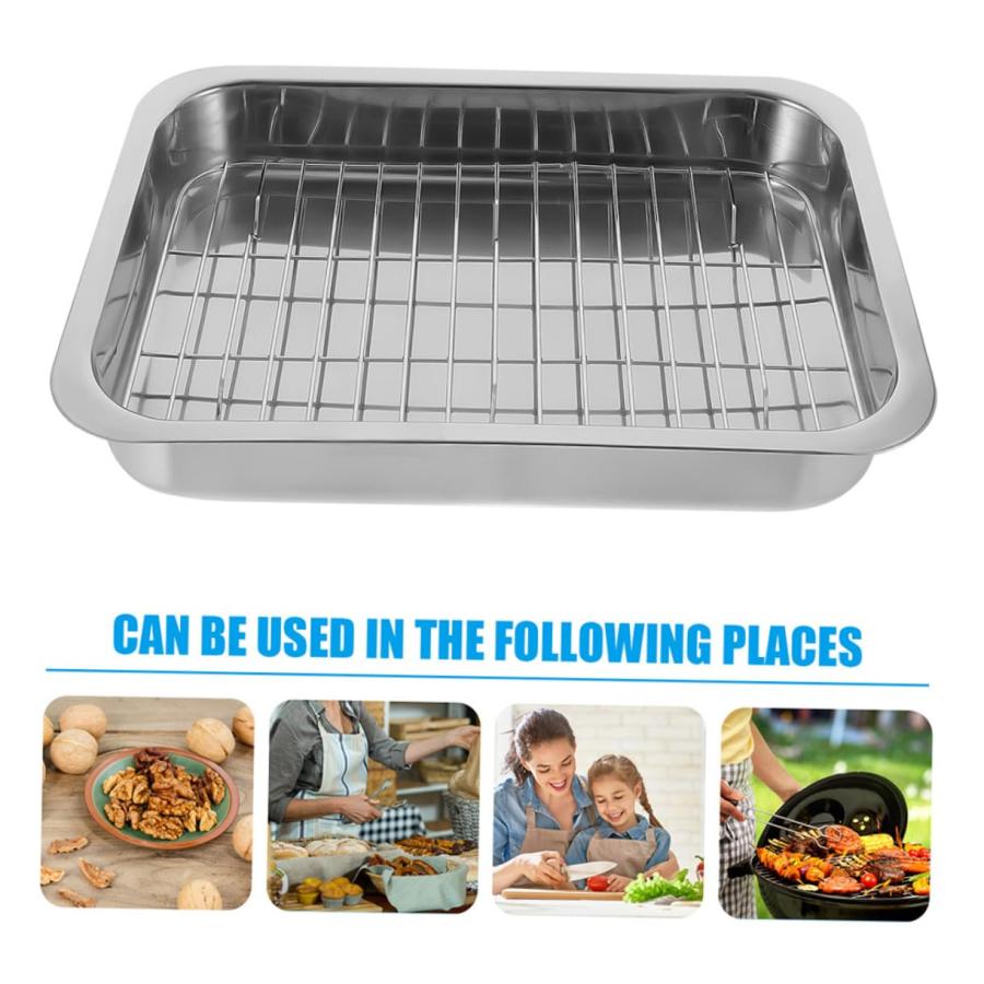 【並行輸入品】BESTOYARD 1 Set Stainless Steel Bakeware Non Stick Roasting Panの画像