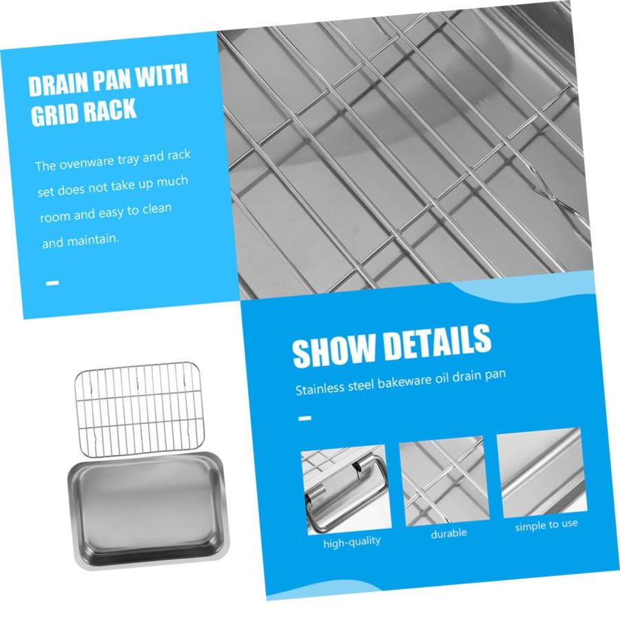 【並行輸入品】BESTOYARD 1 Set Stainless Steel Bakeware Non Stick Roasting Panの画像