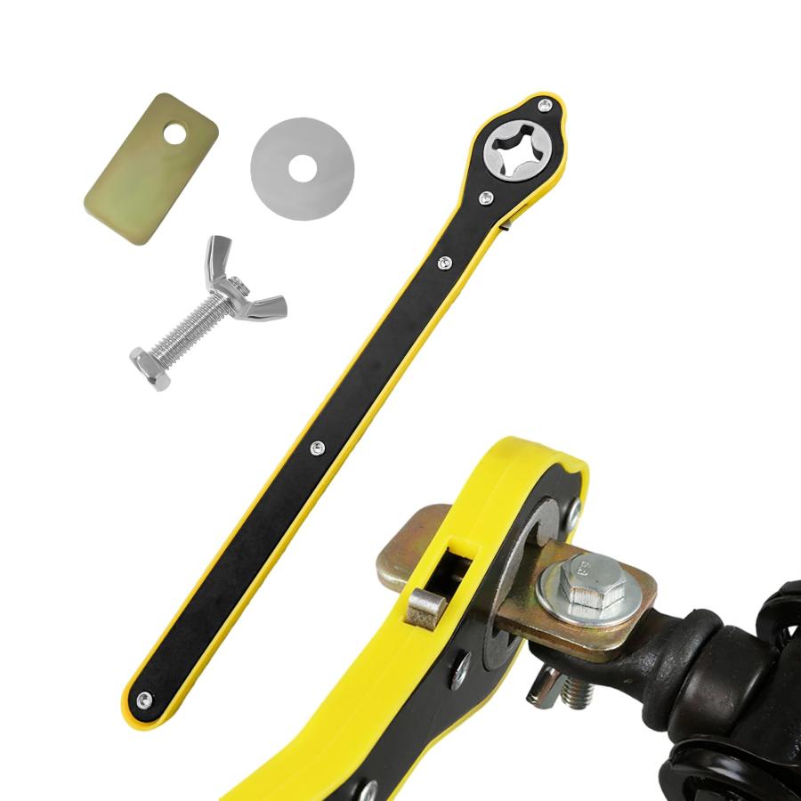 Suvnie カージャックラチェットレンチ 360°回転 省力化 シザージャッキレンチ ジャッキリフトスピードハンドルツール 前進 並行輸入品