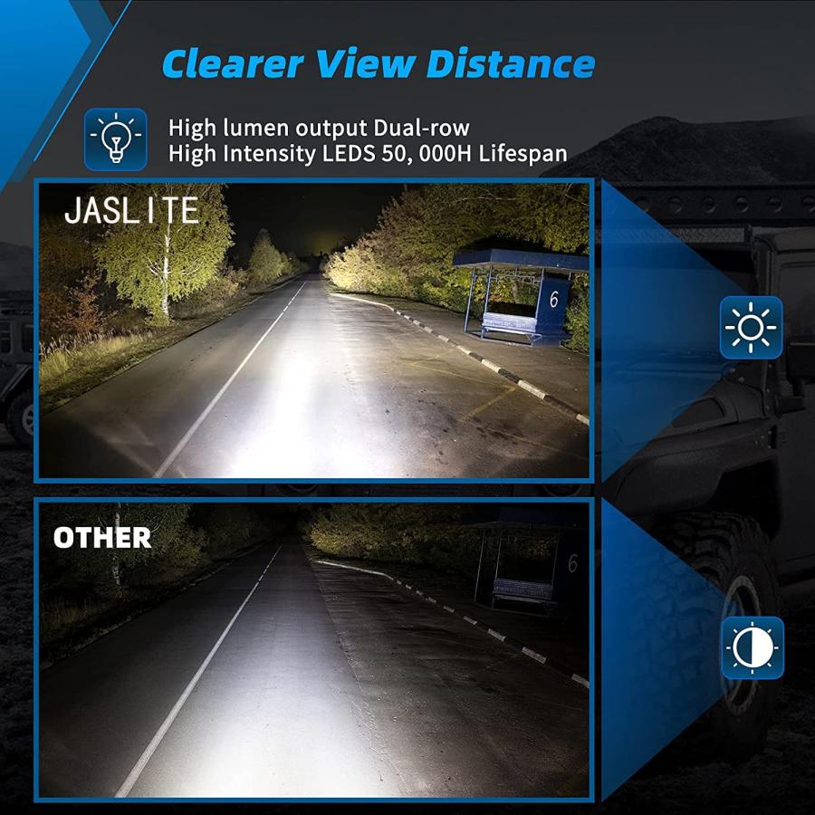 【並行輸入品】JASLITE 2PACK 6.3\" 45W 5500LM Heavy Duty High Powered LED Work Lの画像