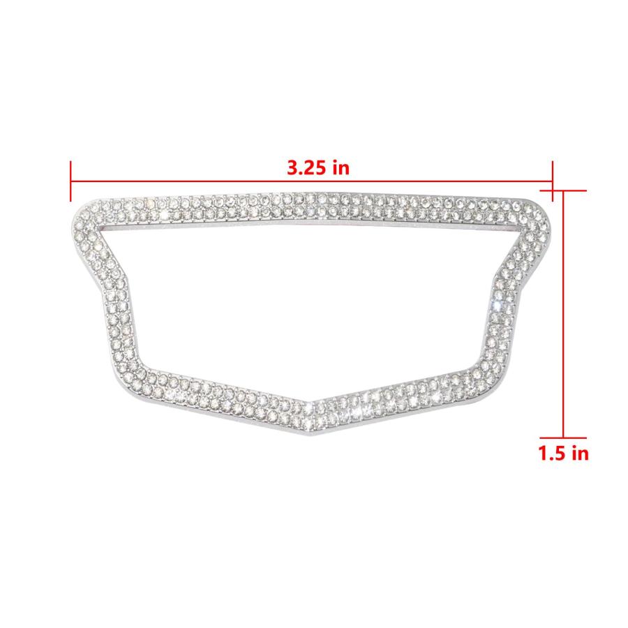 【並行輸入品】Cinkenyo Bling Crystal Emblem Compatible for Cadillac, Diamond Cの画像