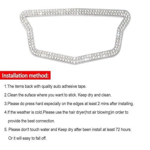 【並行輸入品】Cinkenyo Bling Crystal Emblem Compatible for Cadillac, Diamond Cの画像
