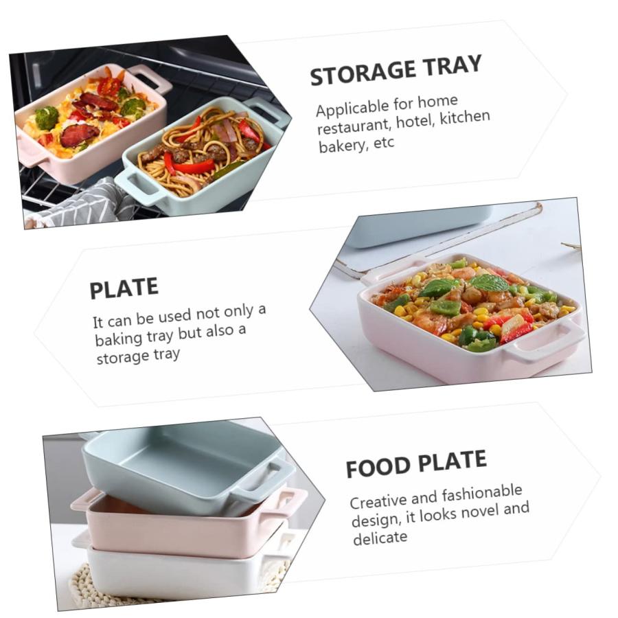 【並行輸入品】Zerodeko 1 Pc Ceramic Bakeware Non Stick Baking Pan Green Dinnerの画像