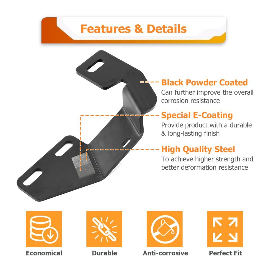 【並行輸入品】WeiSen Hood Hinge Ditch Light Bar Mount Bracket for Auxiliary Of