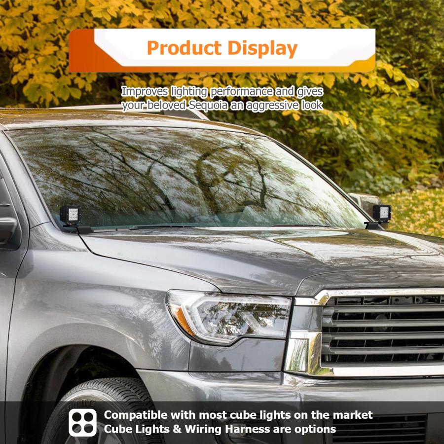 【並行輸入品】WeiSen Hood Hinge Ditch Light Bar Mount Bracket for Auxiliary Of