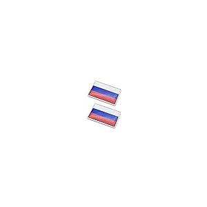 【並行輸入品】2枚 ロシア ロシア国旗 カーステッカー クロームデカール 2.3 x 1.6インチ メタル トラックステッカー 愛国的な車のエンの画像