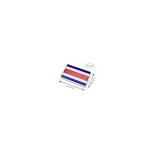 【並行輸入品】2枚 コスタリカ コスタリカ国旗 カーステッカー クロームデカール 2.3 x 1.6インチ メタルトラックステッカー 愛国的な車の画像