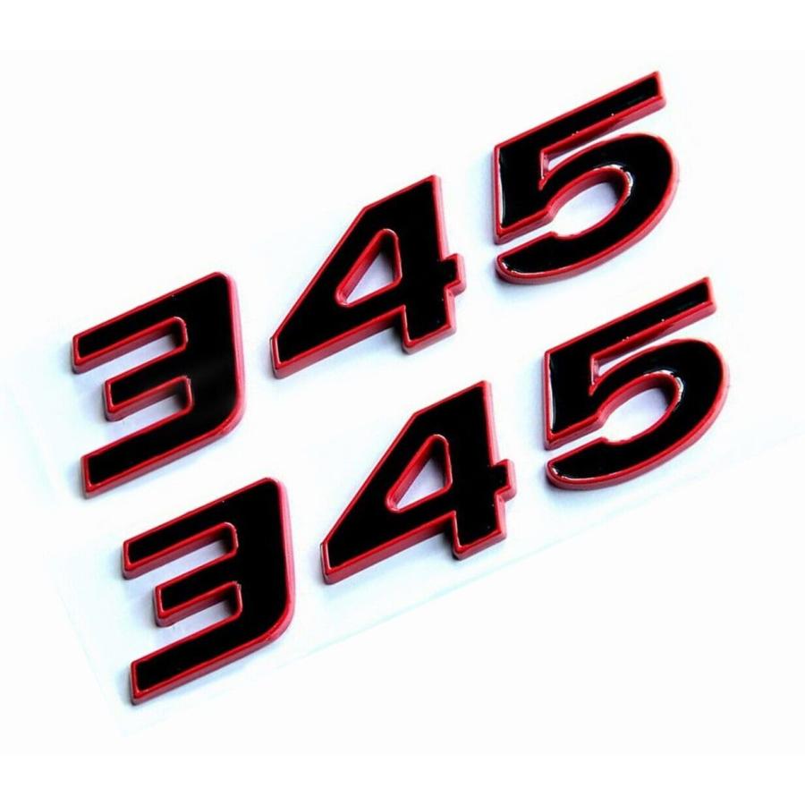 【並行輸入品】Pair 345 Emblem Side Rear Fender Badge Body Sticker Decal Logo Nの画像