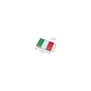 【並行輸入品】2 Pcs 3D Italy Italian Flag Metal Car Stickers Chrome Decals,2.3の画像