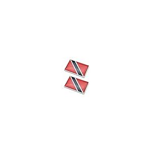 【並行輸入品】2 Pcs 3D Trinidad Trinidadians Flag Metal Car Stickers Chrome Deの画像