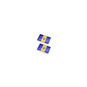 【並行輸入品】2 Pcs 3D Barbados Barbadians Flag Metal Car Stickers Chrome Decaの画像