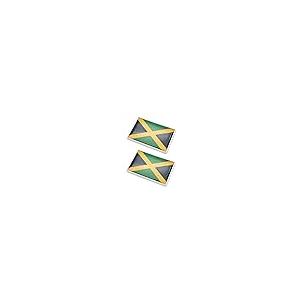 【並行輸入品】2 Pcs 3D Jamaica Jamaicans Flag Metal Car Stickers Chrome Decalsの画像