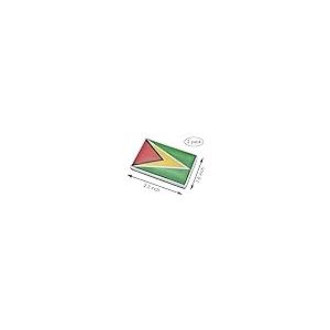 【並行輸入品】2 Pcs 3D Guyana Guyanese Flag Metal Car Stickers Chrome Decals,2の画像