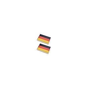 【並行輸入品】2 Pcs 3D Germany German Flag Metal Car Stickers Chrome Decals,2.の画像