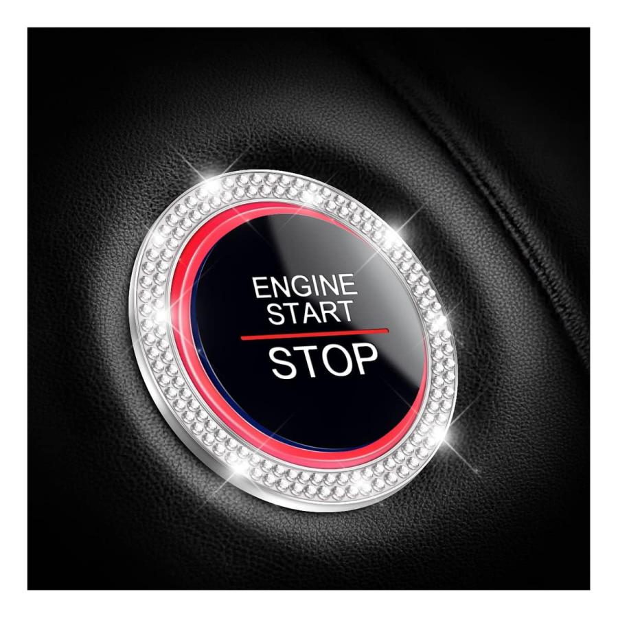 【並行輸入品】Car Bling Crystal Rhinestone Engine Start Ring Decals, 2 Pack Caの画像