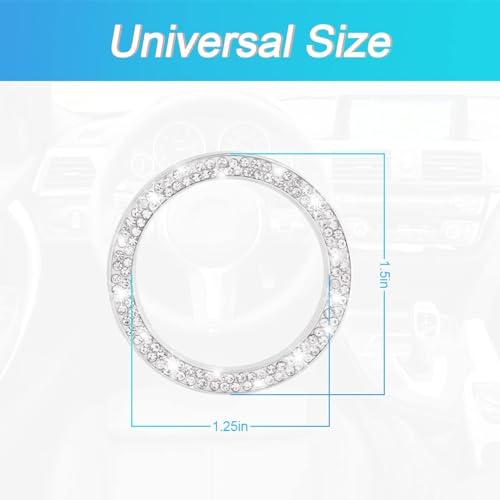 【並行輸入品】Car Bling Crystal Rhinestone Engine Start Ring Decals, 2 Pack Caの画像