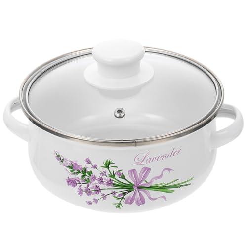 【並行輸入品】Ciieeo 1 Set Enamel Amphora Soup Pot Steamer Cookware Enamel Potの画像