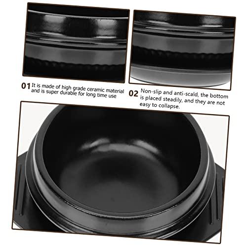 【並行輸入品】PRETYZOOM 1 Set Stone Pot for Bibimbap Soup Bowl with Lid Hot Poの画像