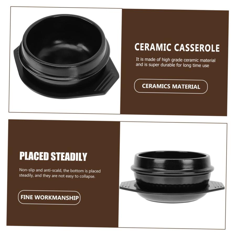 【並行輸入品】PRETYZOOM 1 Set Stone Pot for Bibimbap Soup Bowl with Lid Hot Poの画像