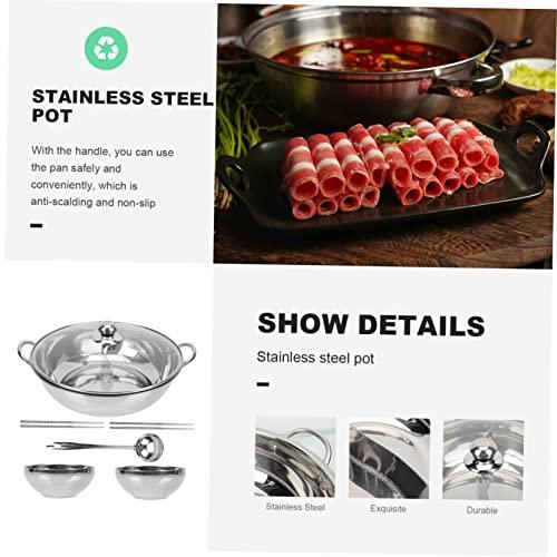 【並行輸入品】Zerodeko 1 Set Stainless Steel Mandarin Duck Pot Electric Skilleの画像