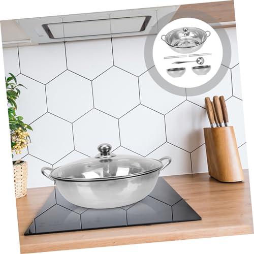 【並行輸入品】Zerodeko 1 Set Stainless Steel Mandarin Duck Pot Electric Skilleの画像