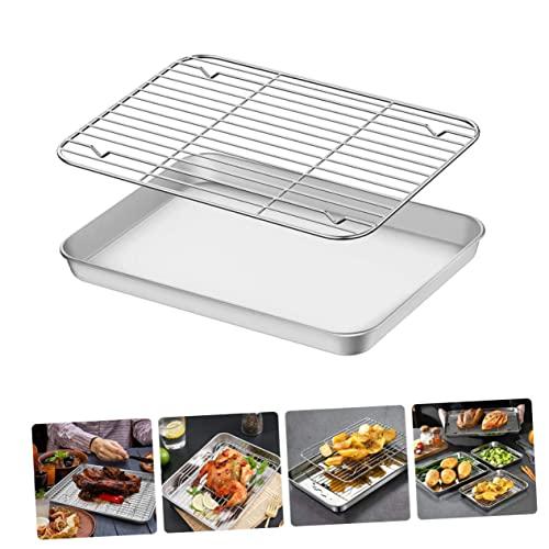 【並行輸入品】BESPORTBLE 1 Set Grill Baking Pan Roasting Pan Stainless Steel Sの画像