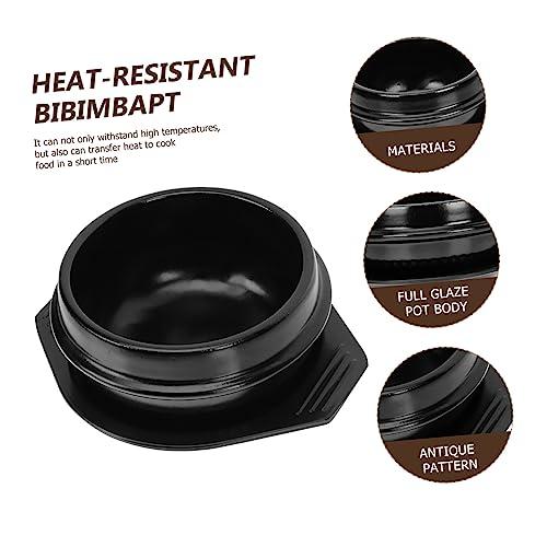 【並行輸入品】Zerodeko 1 Set Stone Pot for Bibimbap Stew Pot Nonstick Cookwareの画像