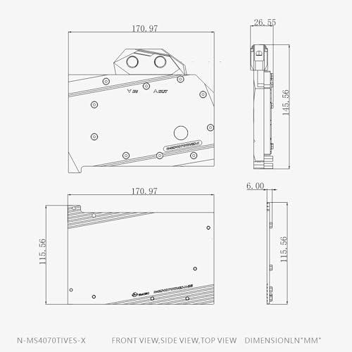 GPU Waterblock Water Cooling Block for MSI GeForce RTX 4070 Ti V 並行輸入品｜best-style｜08