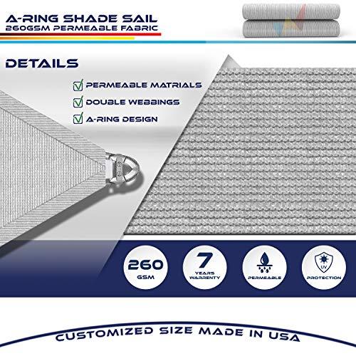 【並行輸入品】Windscreen4less 24' x 28' x 28' Sun Shade Sail Triangle A Ring Oの画像