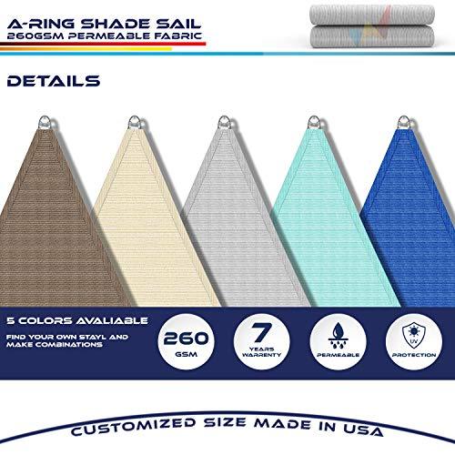【並行輸入品】Windscreen4less 24' x 28' x 28' Sun Shade Sail Triangle A Ring Oの画像