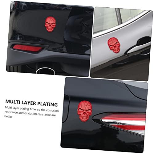 HEALEEP 3 Pcs Skull Car Sticker Metal Skull Car Badges Halloween 並行輸入品｜best-style｜08