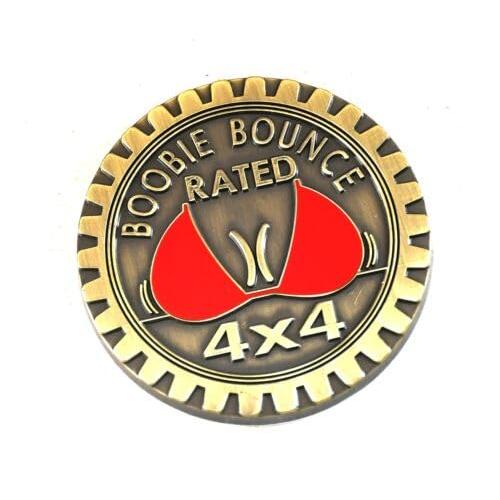 【並行輸入品】1pc New Boobie Bounce Rated Edition 3D Emblem 4X4 Metal Badge Reの画像