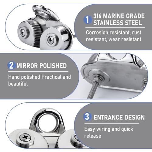 HSOKEW Cam Cleat, 316 Stainless Steel Kayak Cam Cleat Anchor Rop 並行輸入品｜best-style｜08