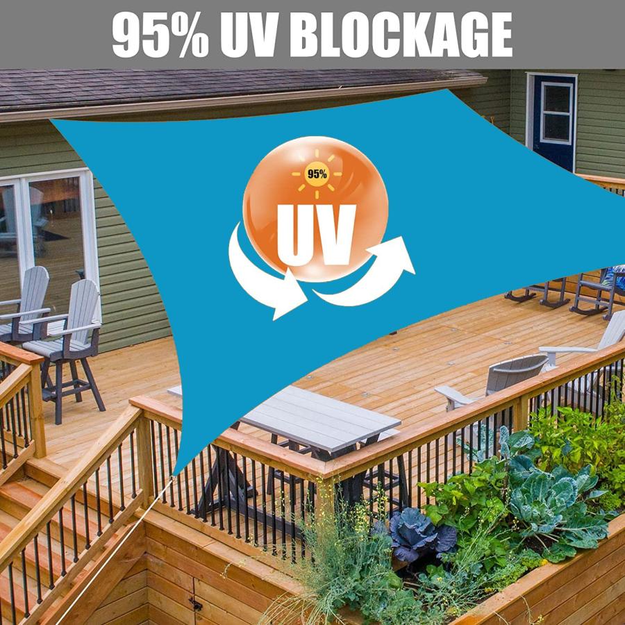 【並行輸入品】ZHhan Sun Shade Sail Waterproof Sunscreen 98% UV Block Garden Be_3