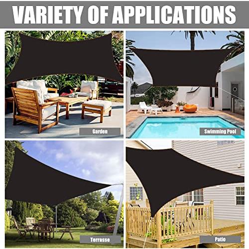 【並行輸入品】ZHhan Sun Shade Sail Waterproof Sunscreen 98% UV Block Garden Be_7